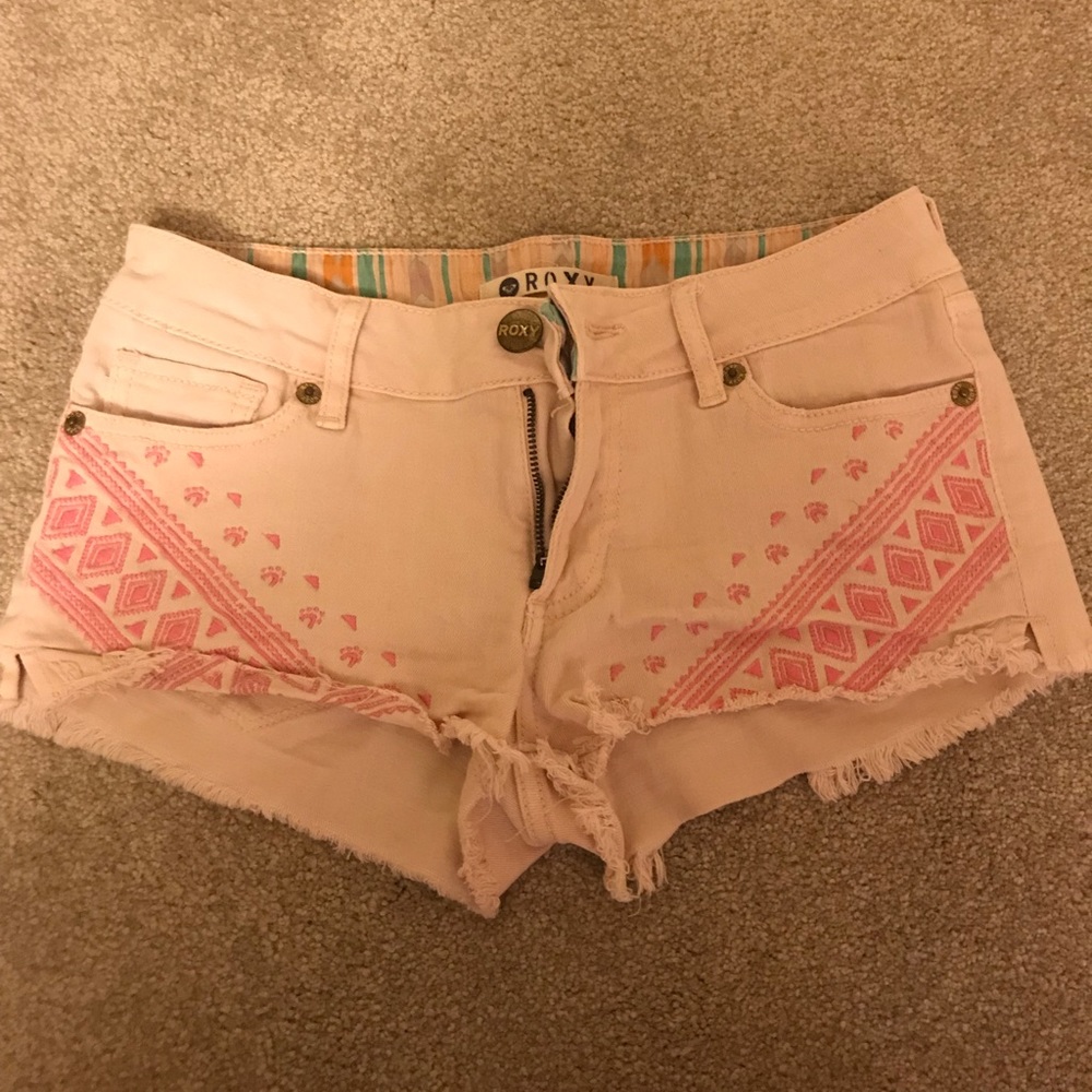 Pink tribal print design ROXY shorts